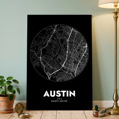 Austin Spot Map Poster