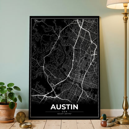 Austin Modern Map Poster