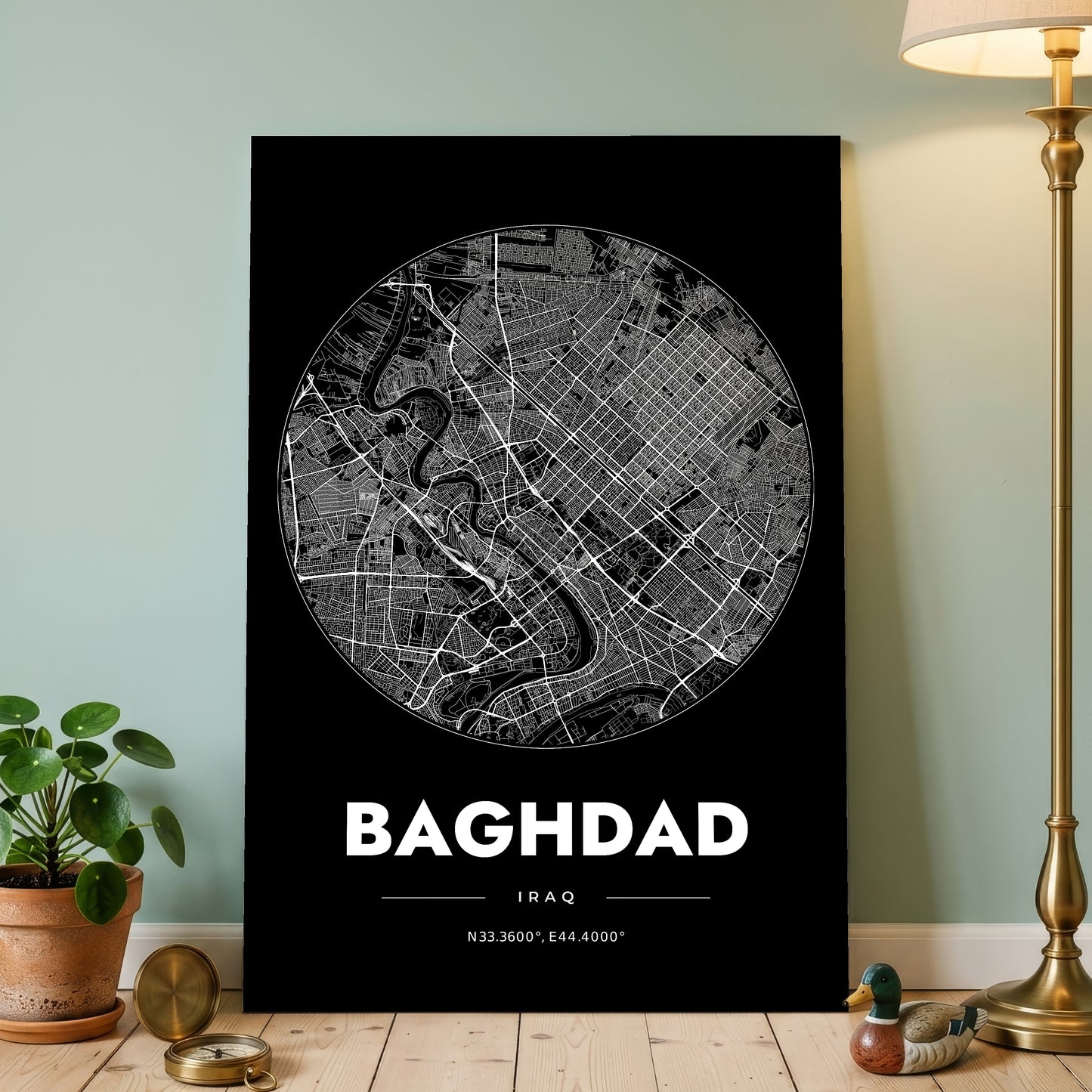 Baghdad Spot Map Poster