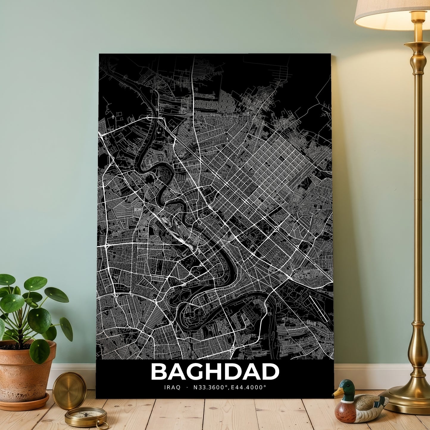 Baghdad Elegant Map Poster