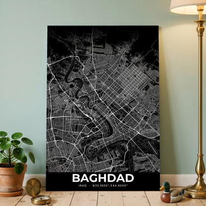 Baghdad Elegant Map Poster