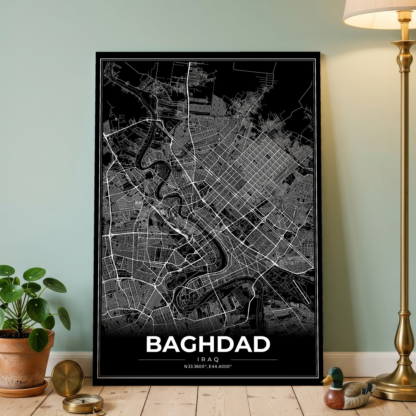 Baghdad Modern Map Poster