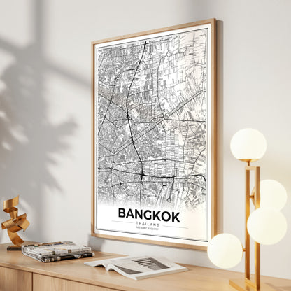 Bangkok Modern Map Poster