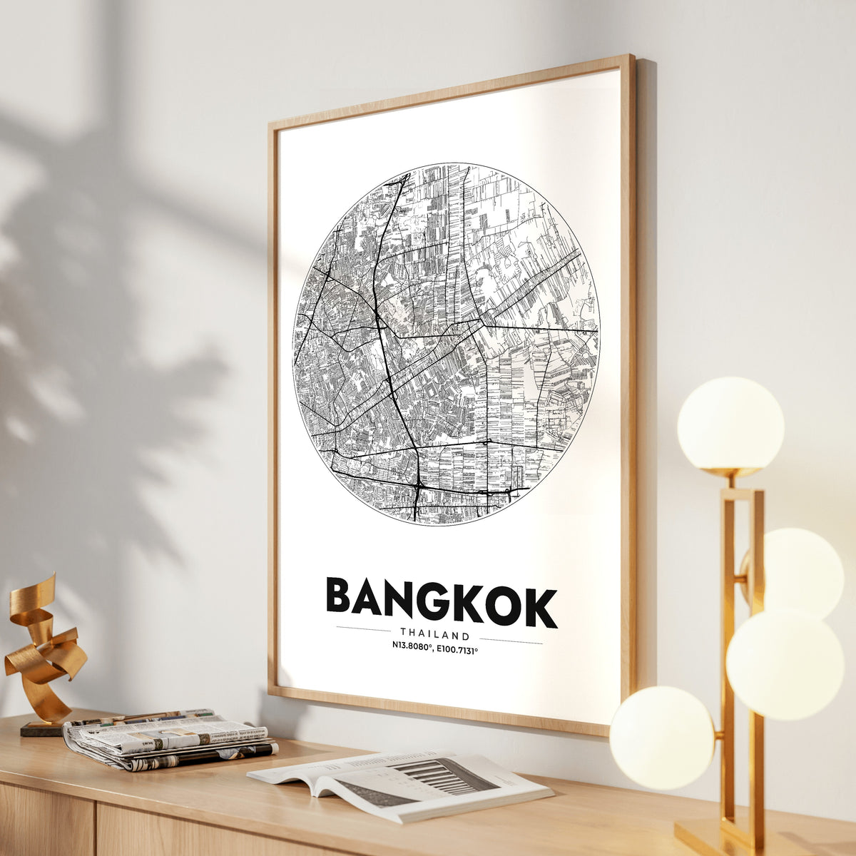 Bangkok Spot Map Poster
