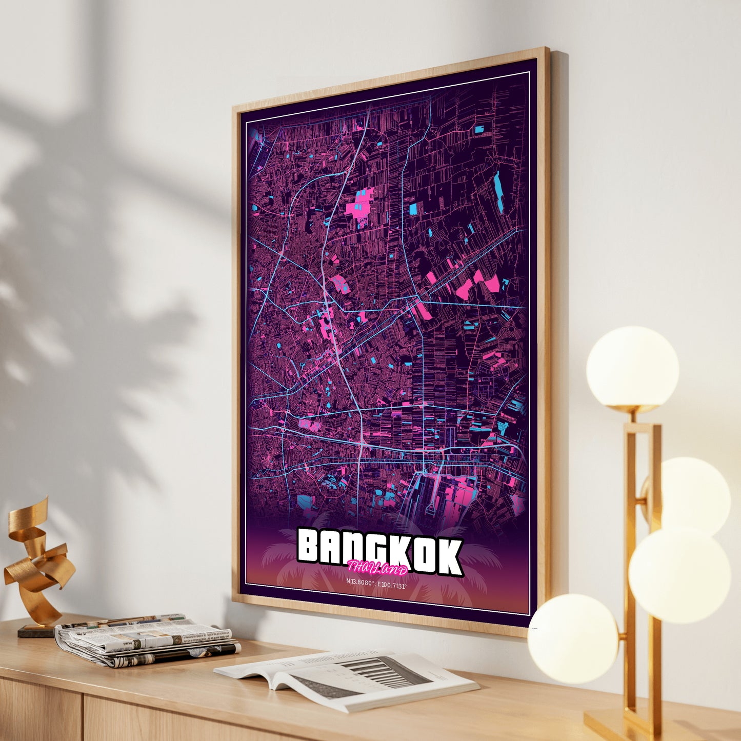 Bangkok GTA Map Poster