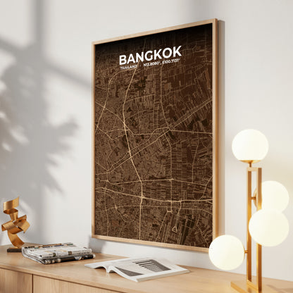 Bangkok Plum Map Poster
