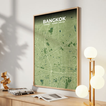 Bangkok Clay Map Poster