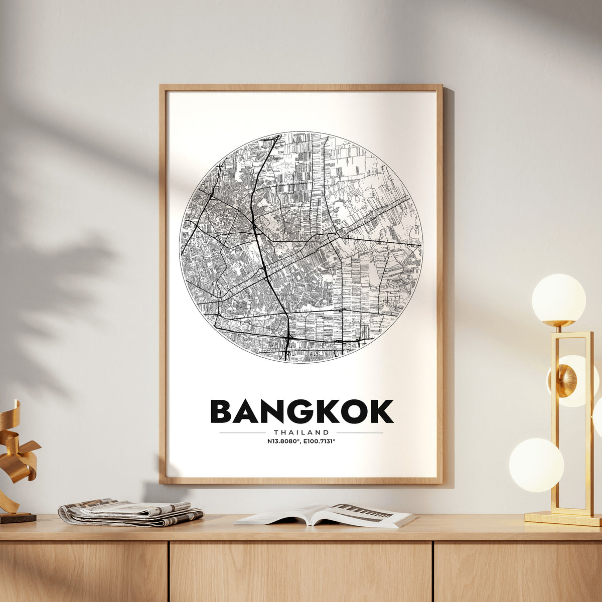 Bangkok Spot Map Poster