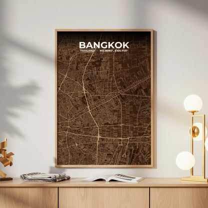 Bangkok Plum Map Poster