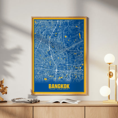 Bangkok Blockbuster Map Poster