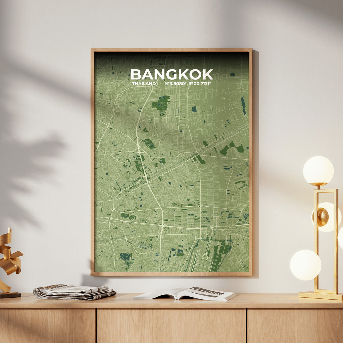 Bangkok Clay Map Poster