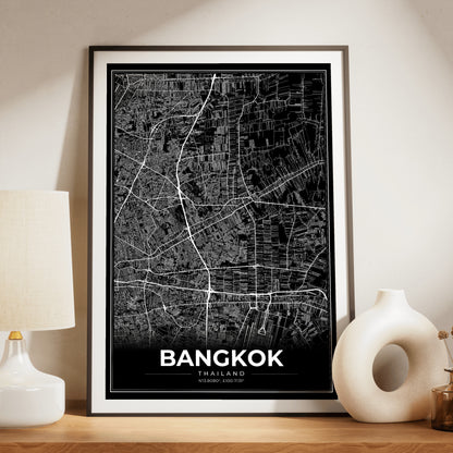 Bangkok Modern Map Poster
