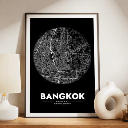 Bangkok Spot Map Poster