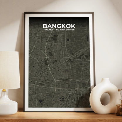 Bangkok Sable Map Poster