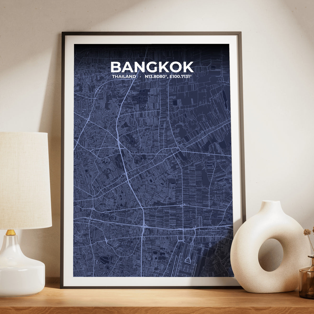 Bangkok Tide Map Poster
