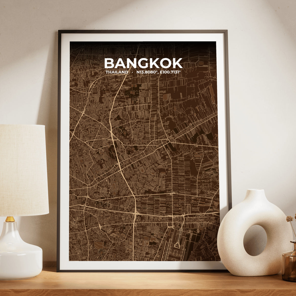 Bangkok Plum Map Poster