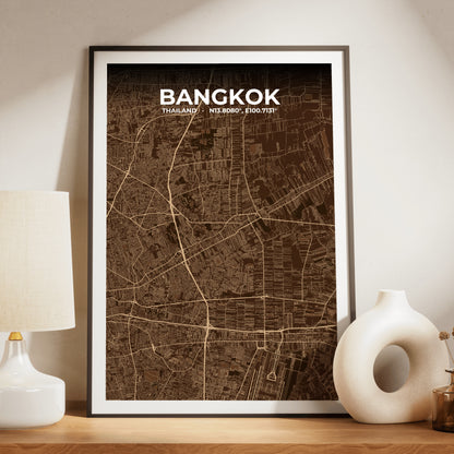 Bangkok Plum Map Poster