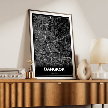 Bangkok Modern Map Poster