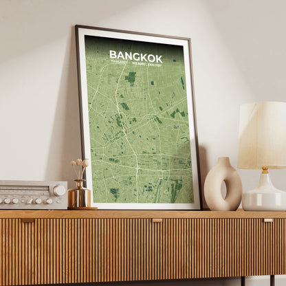 Bangkok Clay Map Poster