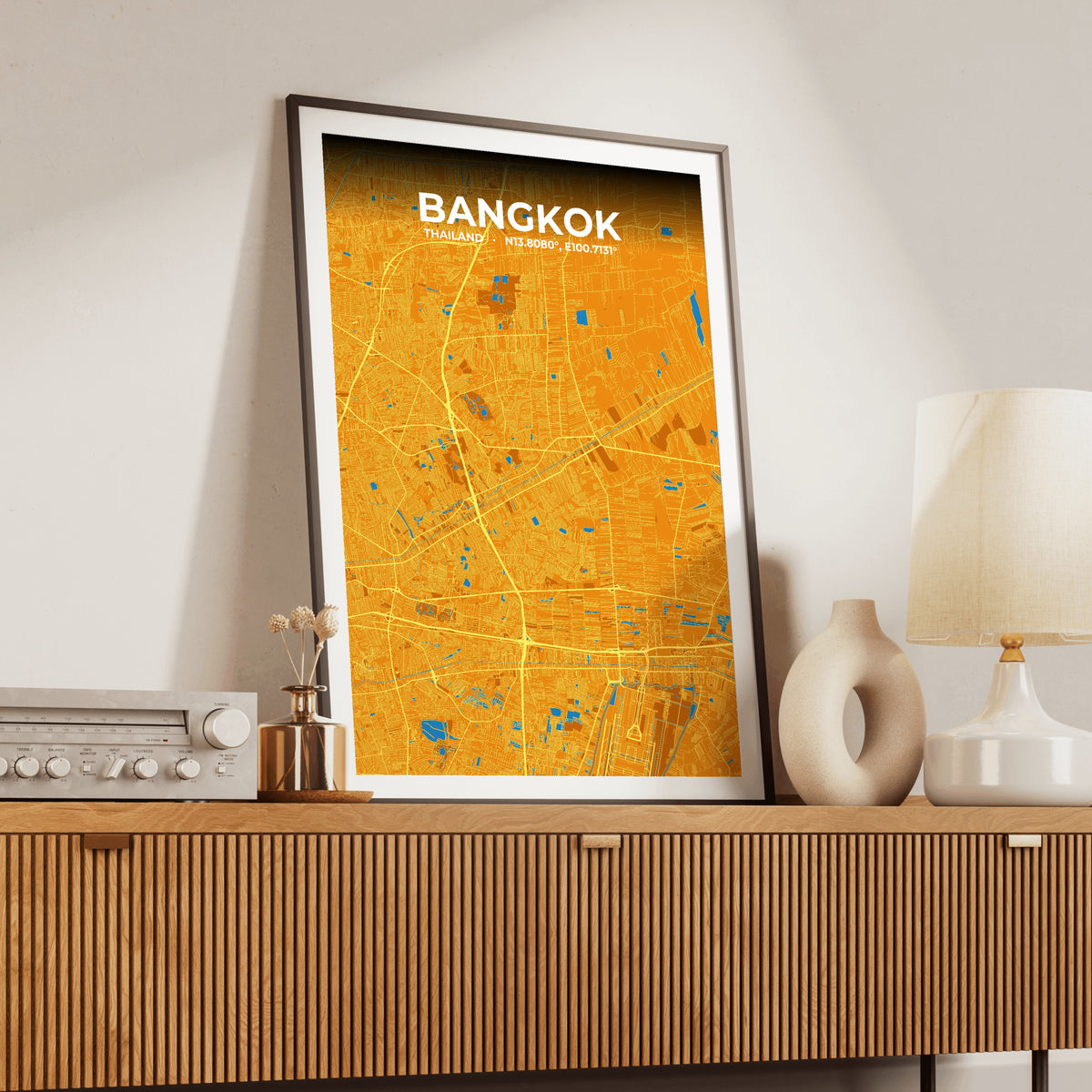 Bangkok Scorch Map Poster