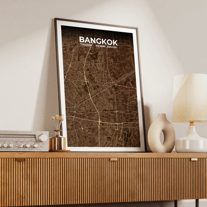 Bangkok Plum Map Poster