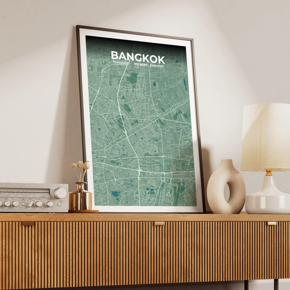 Bangkok Mist Map Poster