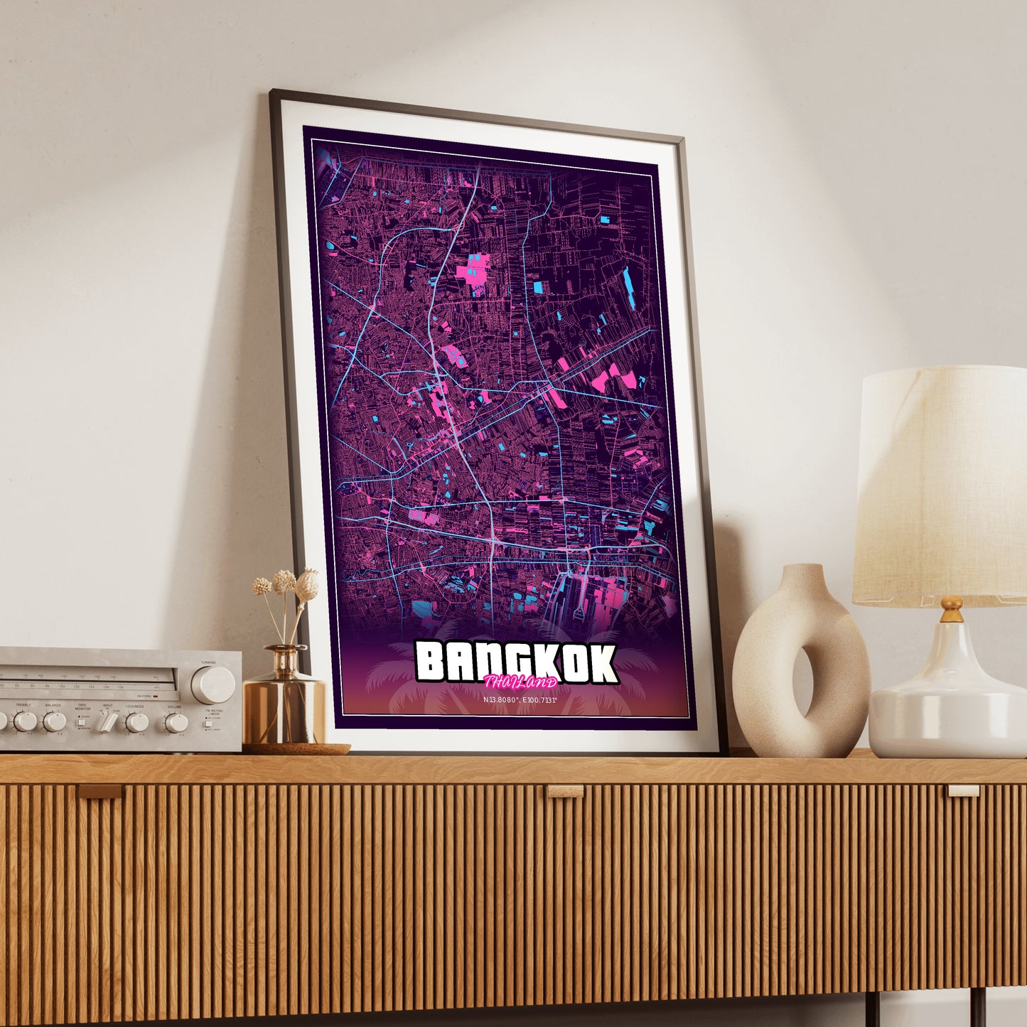 Bangkok GTA Map Poster
