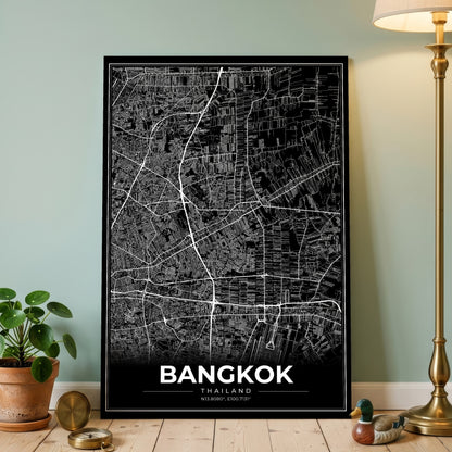 Bangkok Modern Map Poster