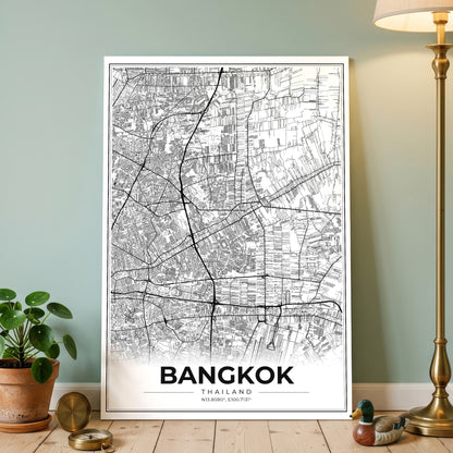 Bangkok Modern Map Poster