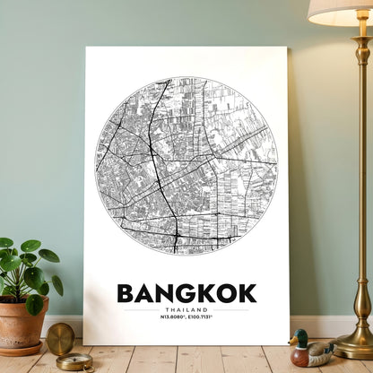 Bangkok Spot Map Poster