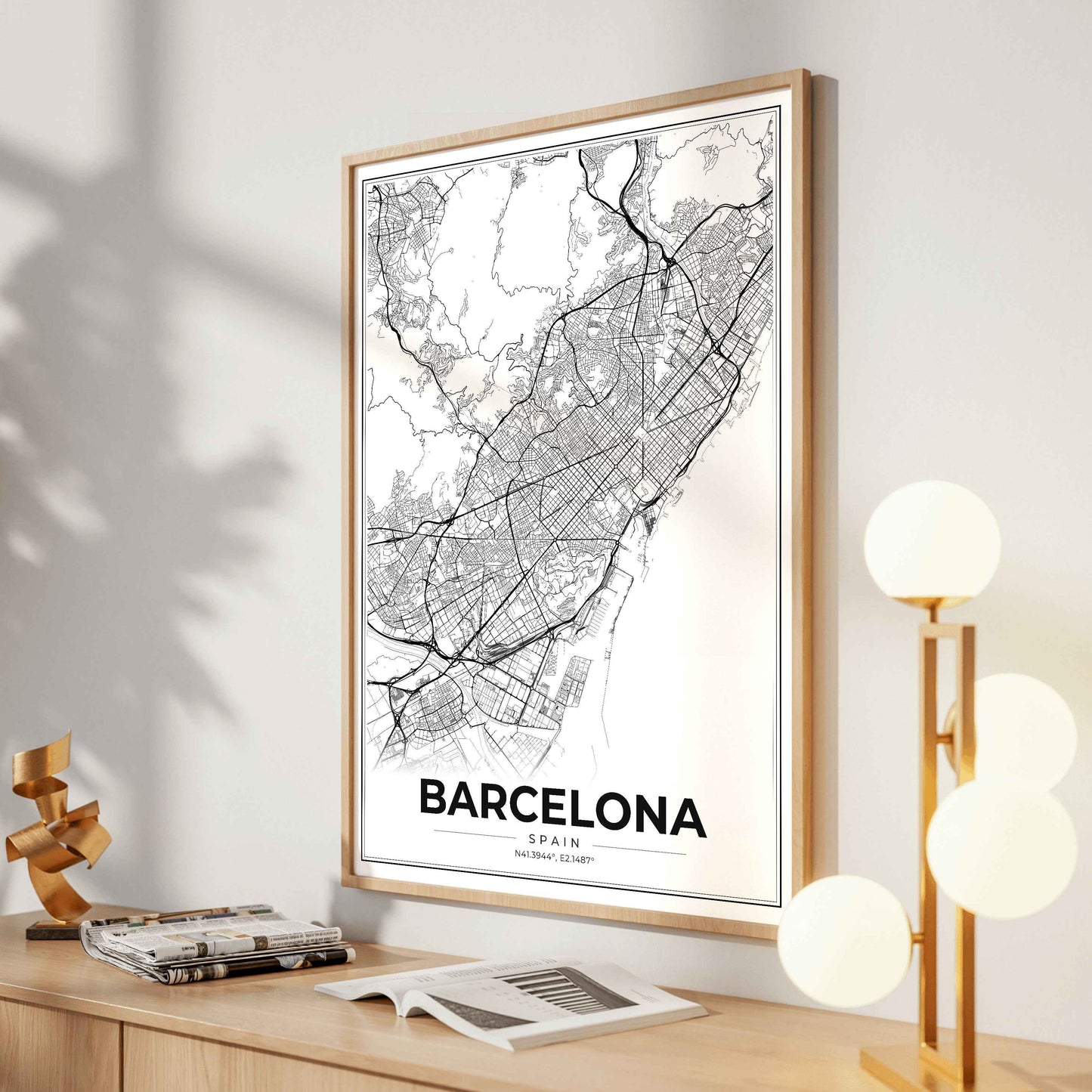 Barcelona Modern Map Poster