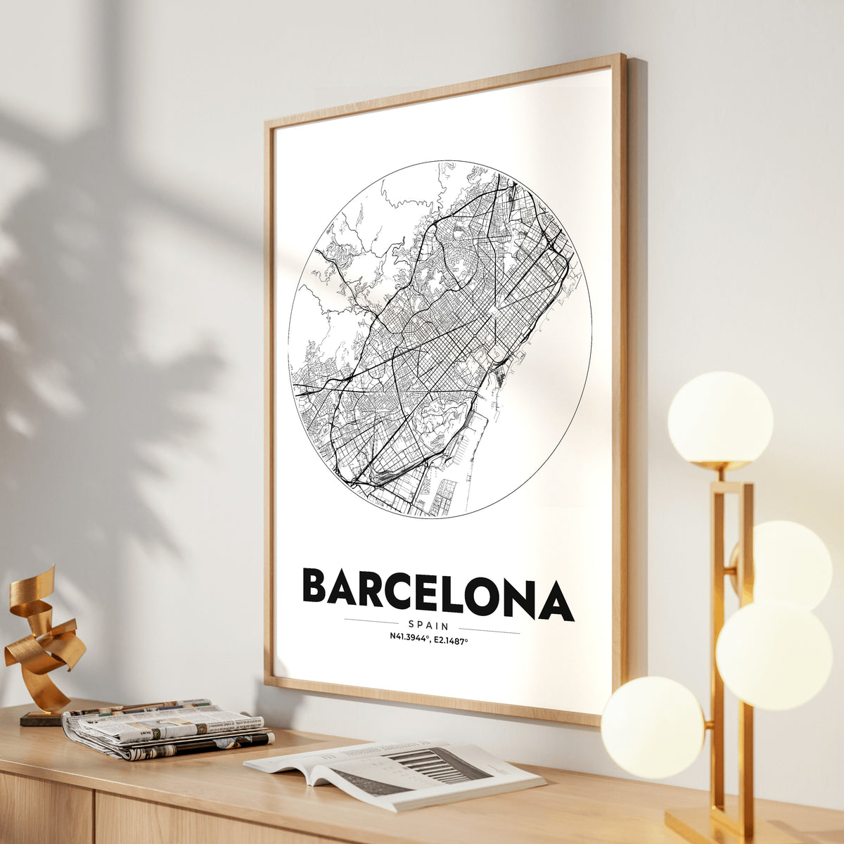 Barcelona Spot Map Poster
