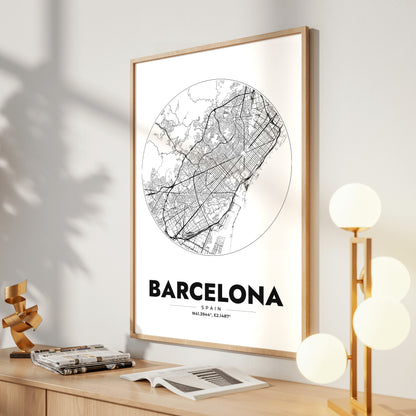 Barcelona Spot Map Poster
