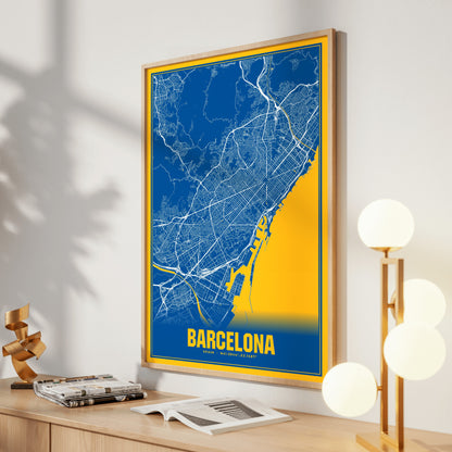 Barcelona Blockbuster Map Poster