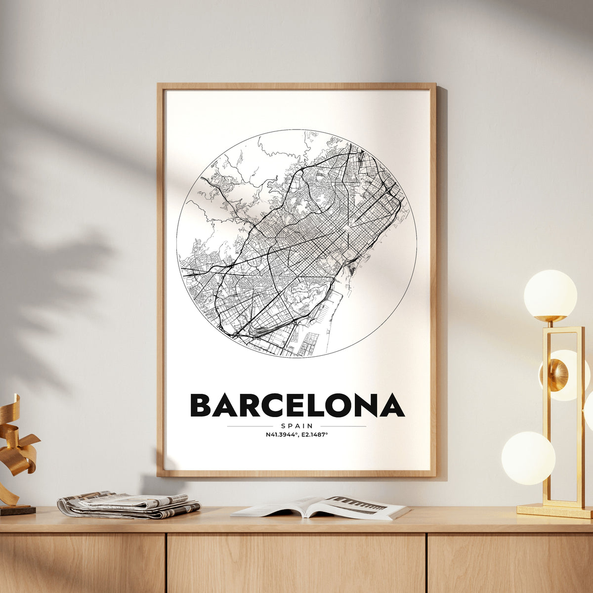 Barcelona Spot Map Poster