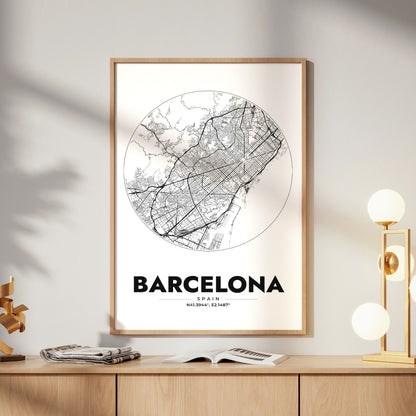 Barcelona Spot Map Poster