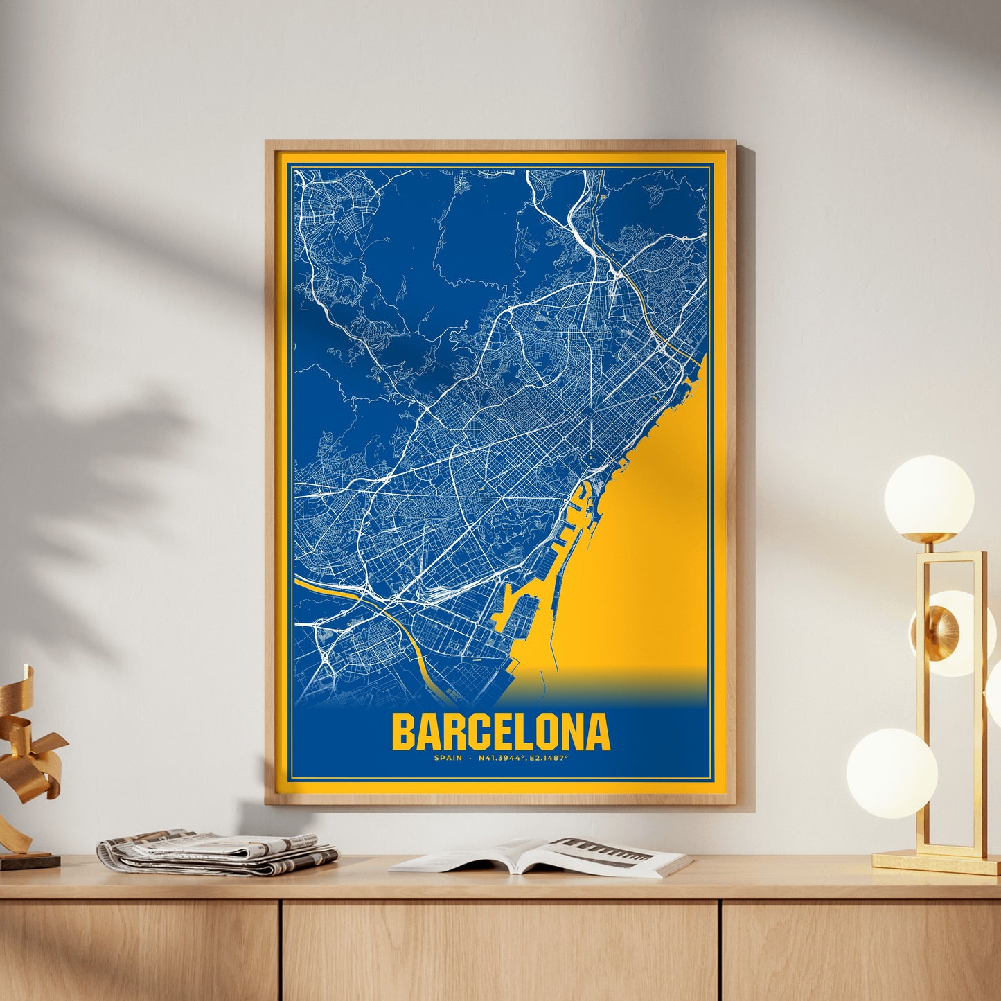 Barcelona Blockbuster Map Poster
