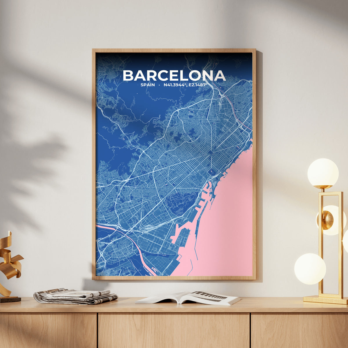 Barcelona Candy Map Poster