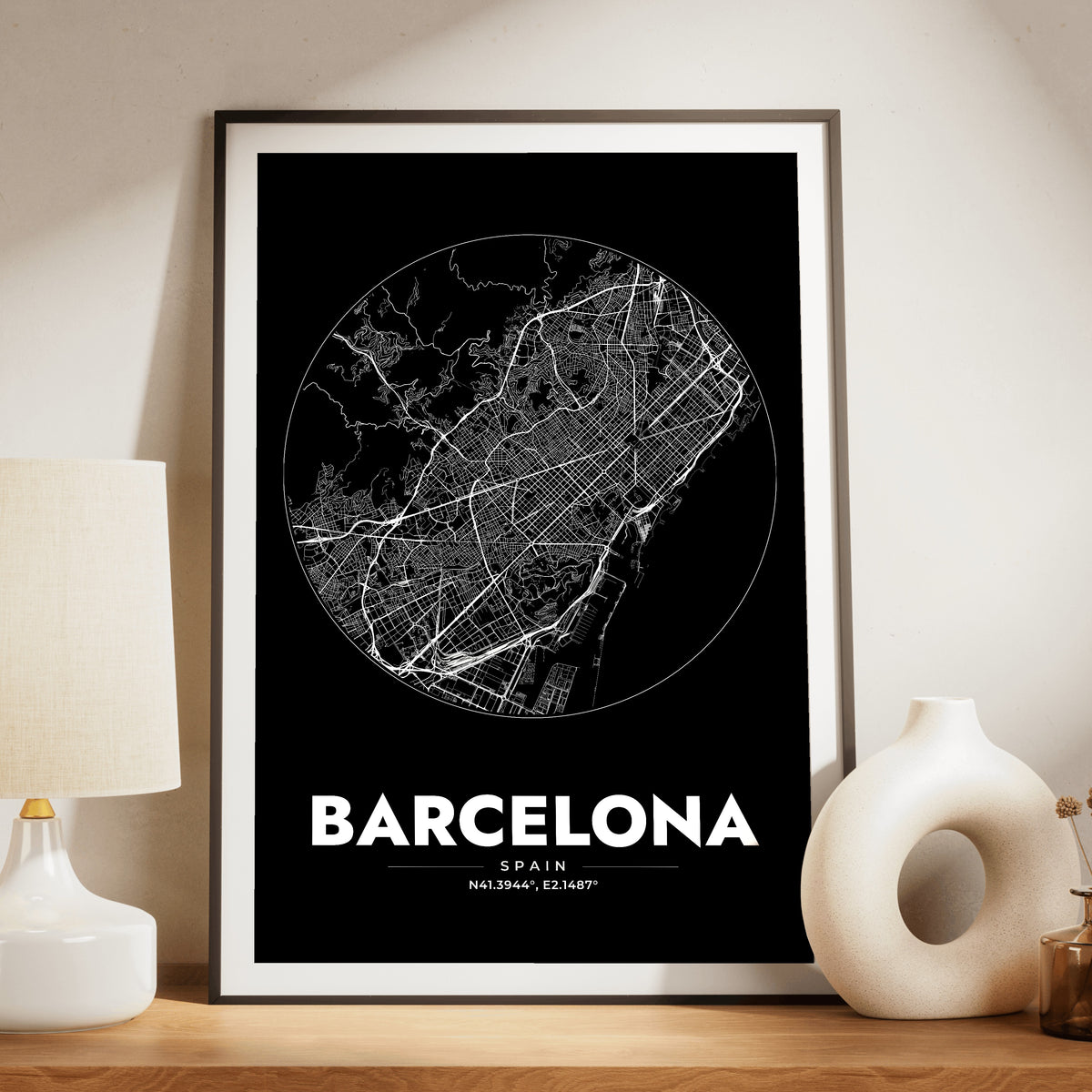 Barcelona Spot Map Poster