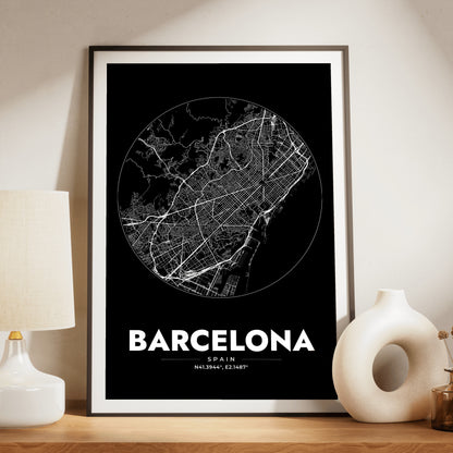 Barcelona Spot Map Poster