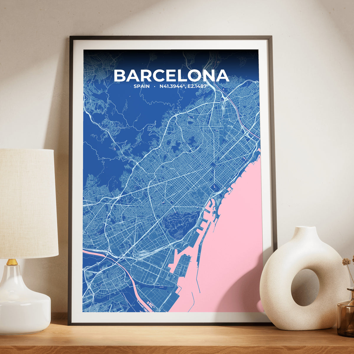 Barcelona Candy Map Poster