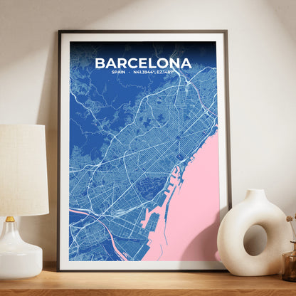 Barcelona Candy Map Poster