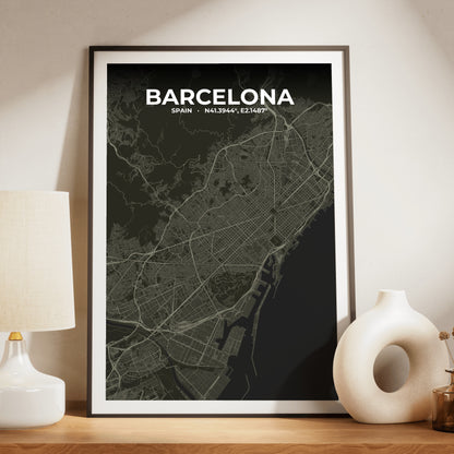 Barcelona Sable Map Poster