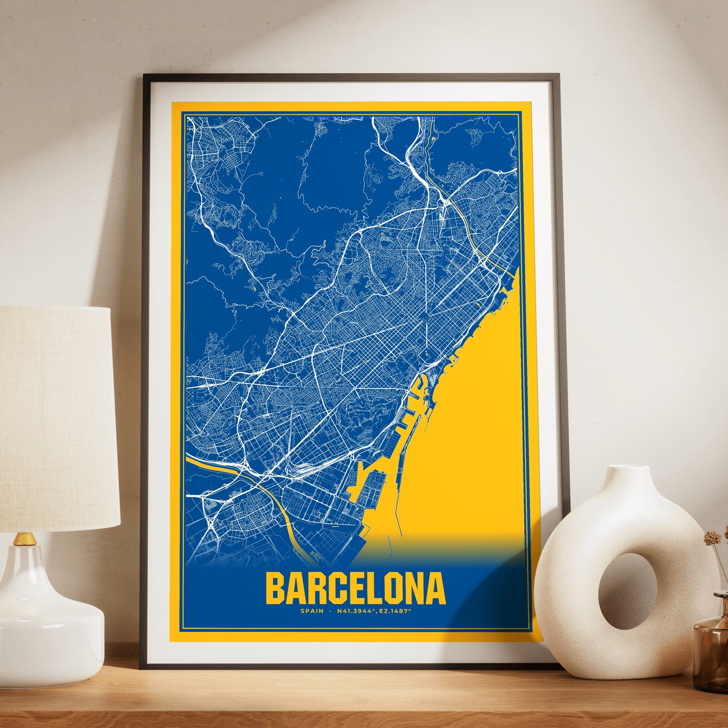 Barcelona Blockbuster Map Poster