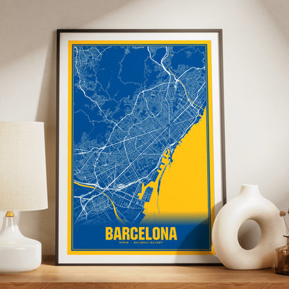 Barcelona Blockbuster Map Poster