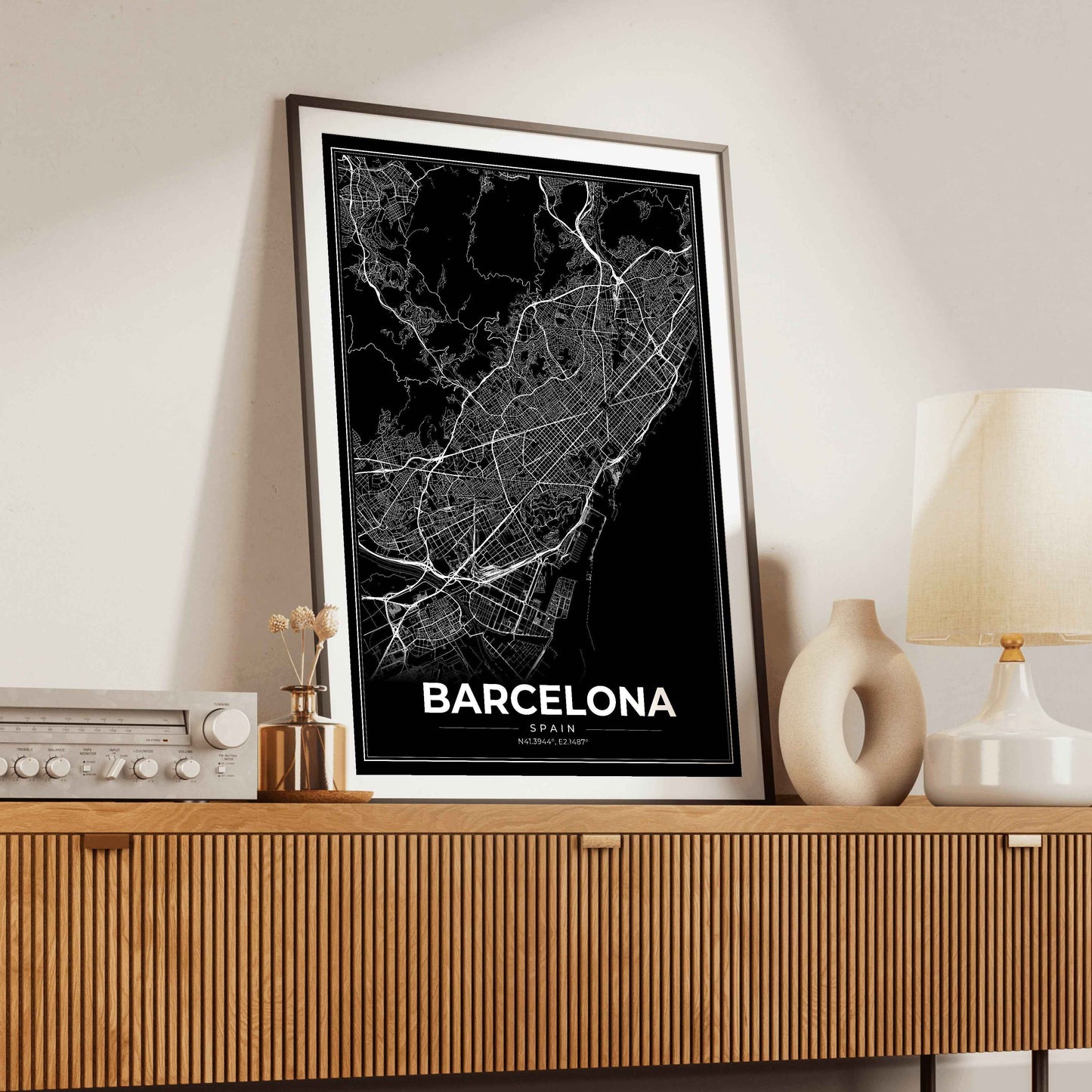 Barcelona Modern Map Poster