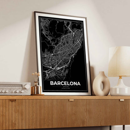 Barcelona Modern Map Poster
