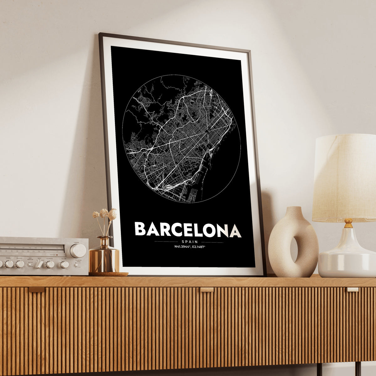 Barcelona Spot Map Poster