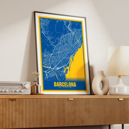 Barcelona Blockbuster Map Poster