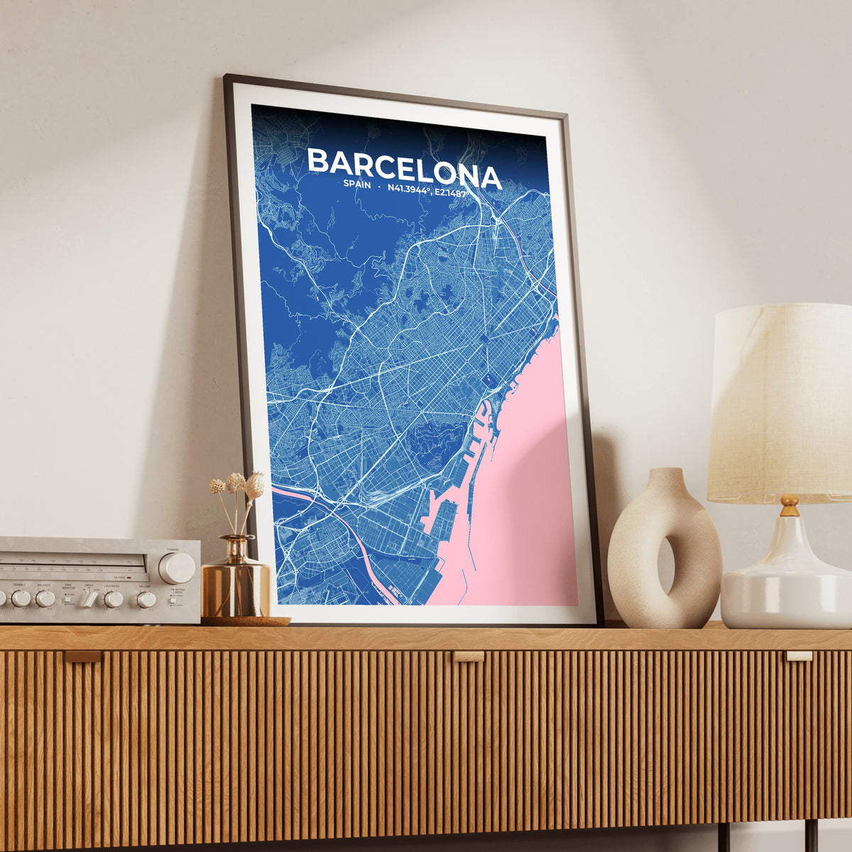 Barcelona Candy Map Poster